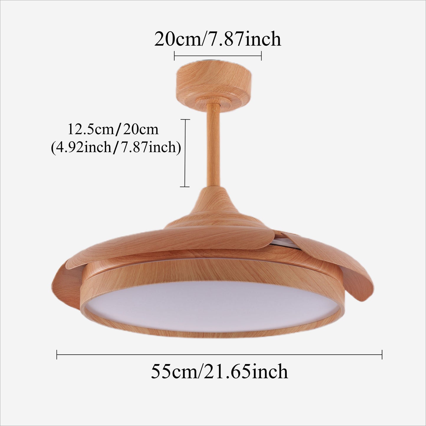 Elegant Contemporary Ceiling Fan Light Featuring Soft LED Illumination