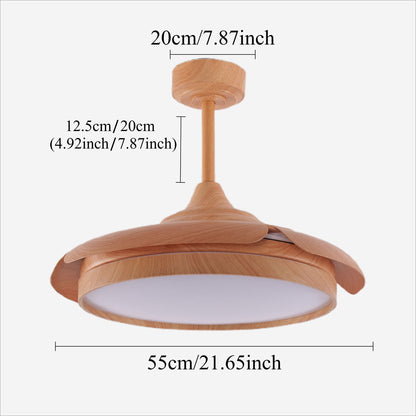 Elegant Contemporary Ceiling Fan Light Featuring Soft LED Illumination