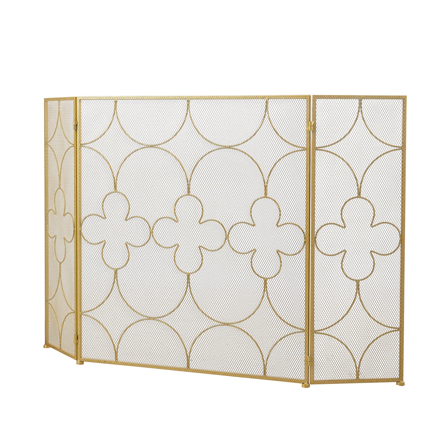 Iron Fireplace Screen Gold Powder Coated – 122x2.3x77.5cm