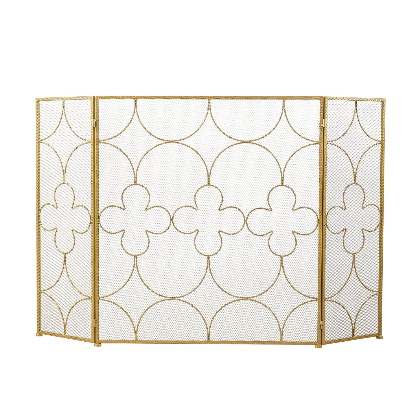 Iron Fireplace Screen Gold Powder Coated – 122x2.3x77.5cm