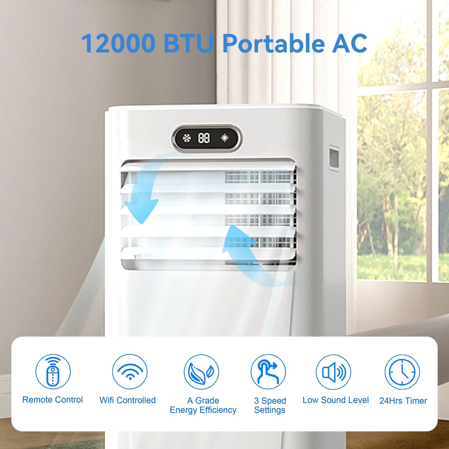 Silent 9000 BTU Portable Air Conditioner
