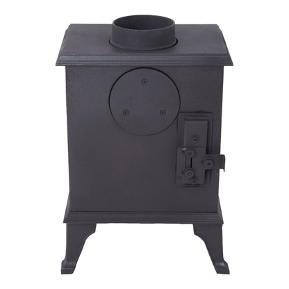 Vintage Wood-Burning Cast Iron Fireplace