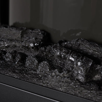 3-Sided Freestanding Electric Fireplace with Remote Control – Black, 900/1800W, Adjustable LED Flame & Temperature