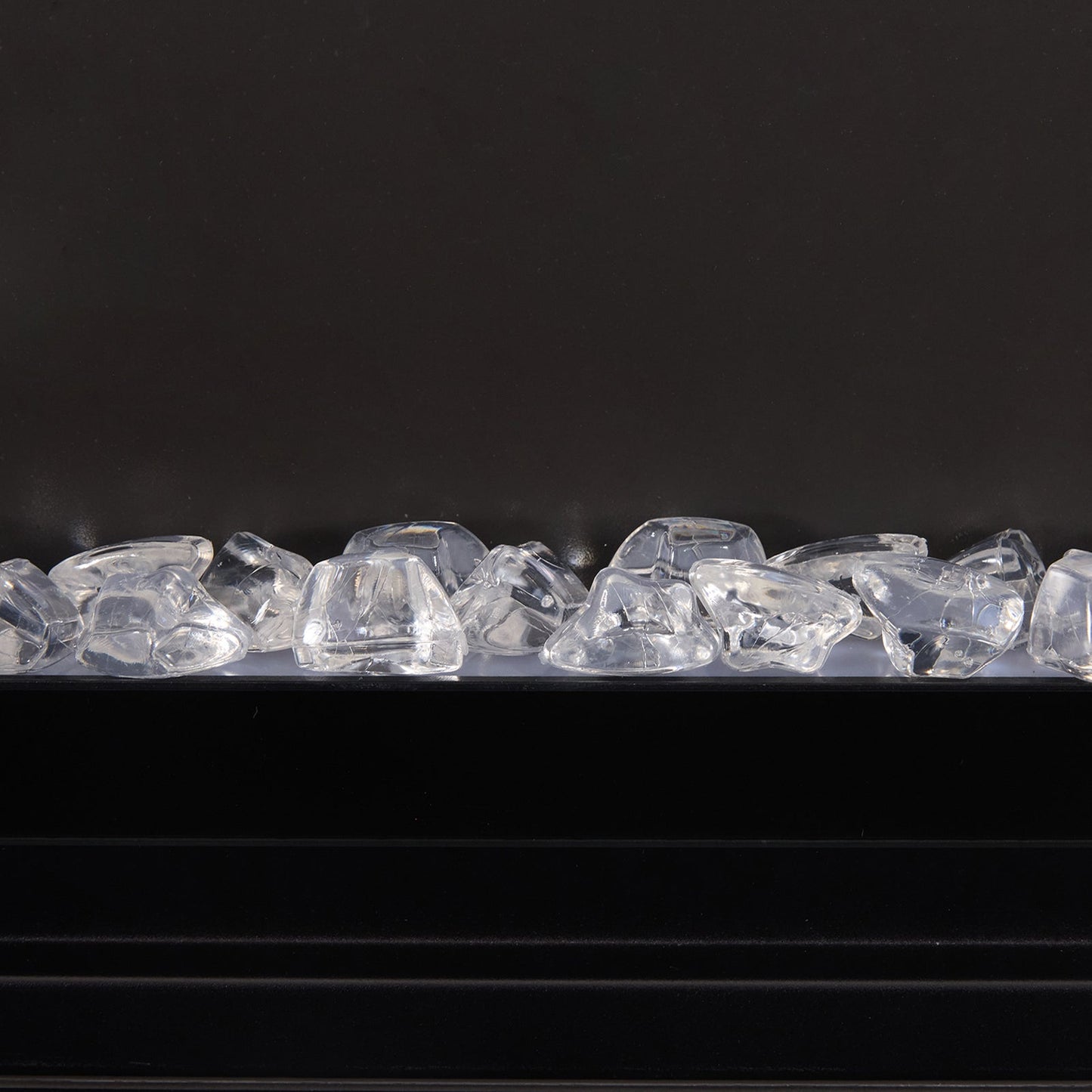 40/50/60inch Black Wall Mounted & Recessed Electric Fireplace with Adjustable Flame & Brightness